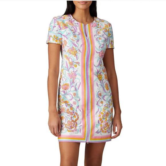 Trina Turk Dresses & Skirts - Trina Turk $328 floral arboretum pastel orange purple mini dress sz 4 cotton